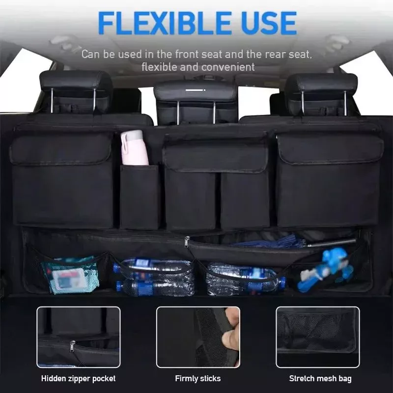Universal Auto Car SUV/MPV Organizer - Multifunctional Trunk Back Seat Storage Bag - Imagem 6